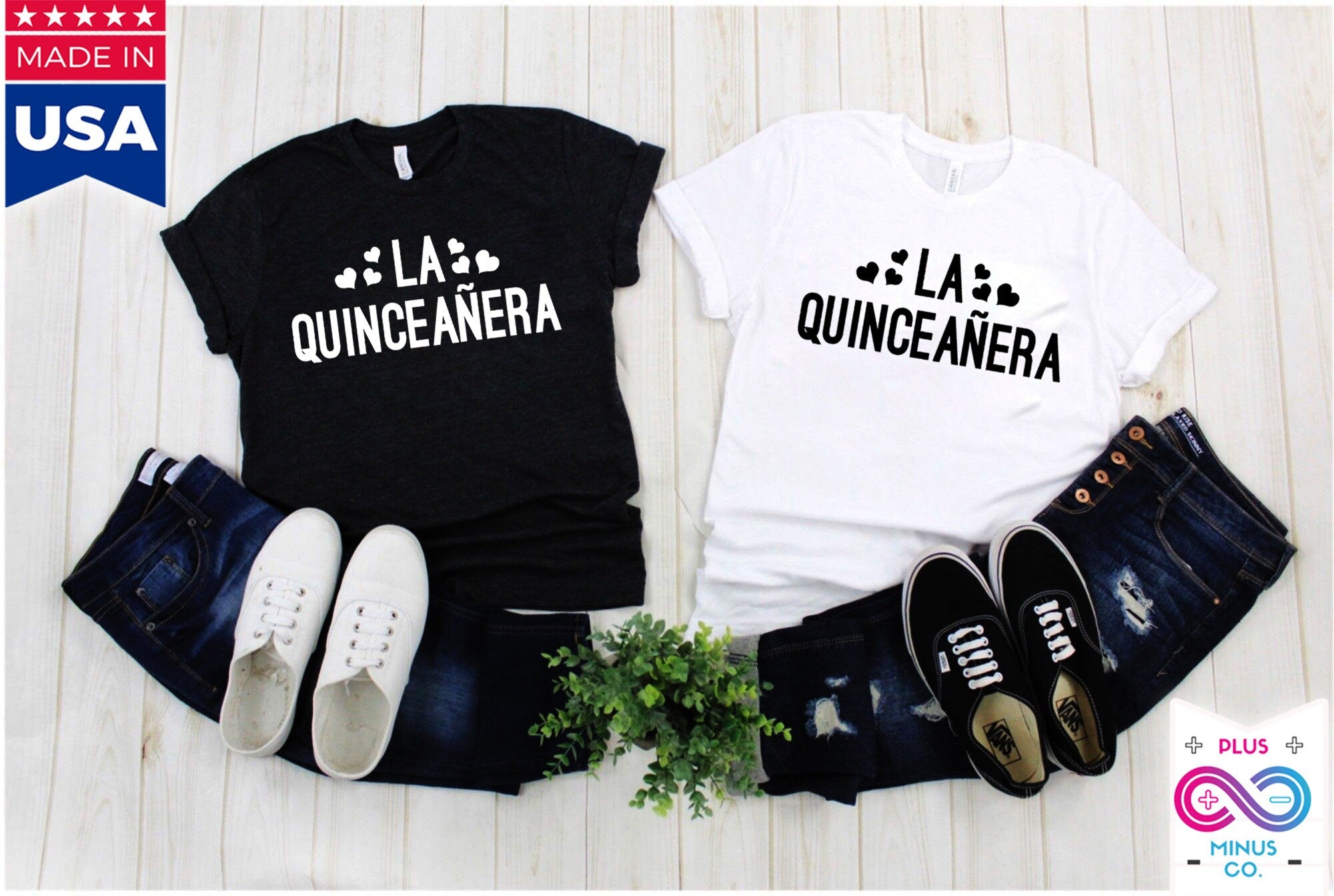 تي شيرت La Quinceañera Latina Spanish، قميص مكسيكي Quinceanera Gift Rehersal Party Outfit، قمصان Quince Anos Party - plusminusco.com