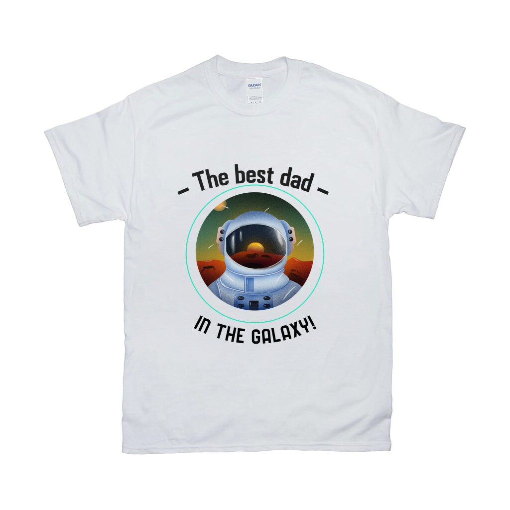 The Best Dad In The Galaxy-t-shirten, rolig farsdagspresent, rolig Star Wars-tröja, Darth Vader och Leia, Star Wars Family - plusminusco.com