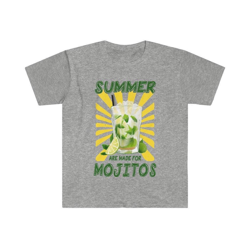 Sommer er lavet til Mojitos T-shirt || Mojito sommerdrinkskjorte || Drikke alkohol Tee || Skjorte til Strand || Summer Party Tshirt - plusminusco.com