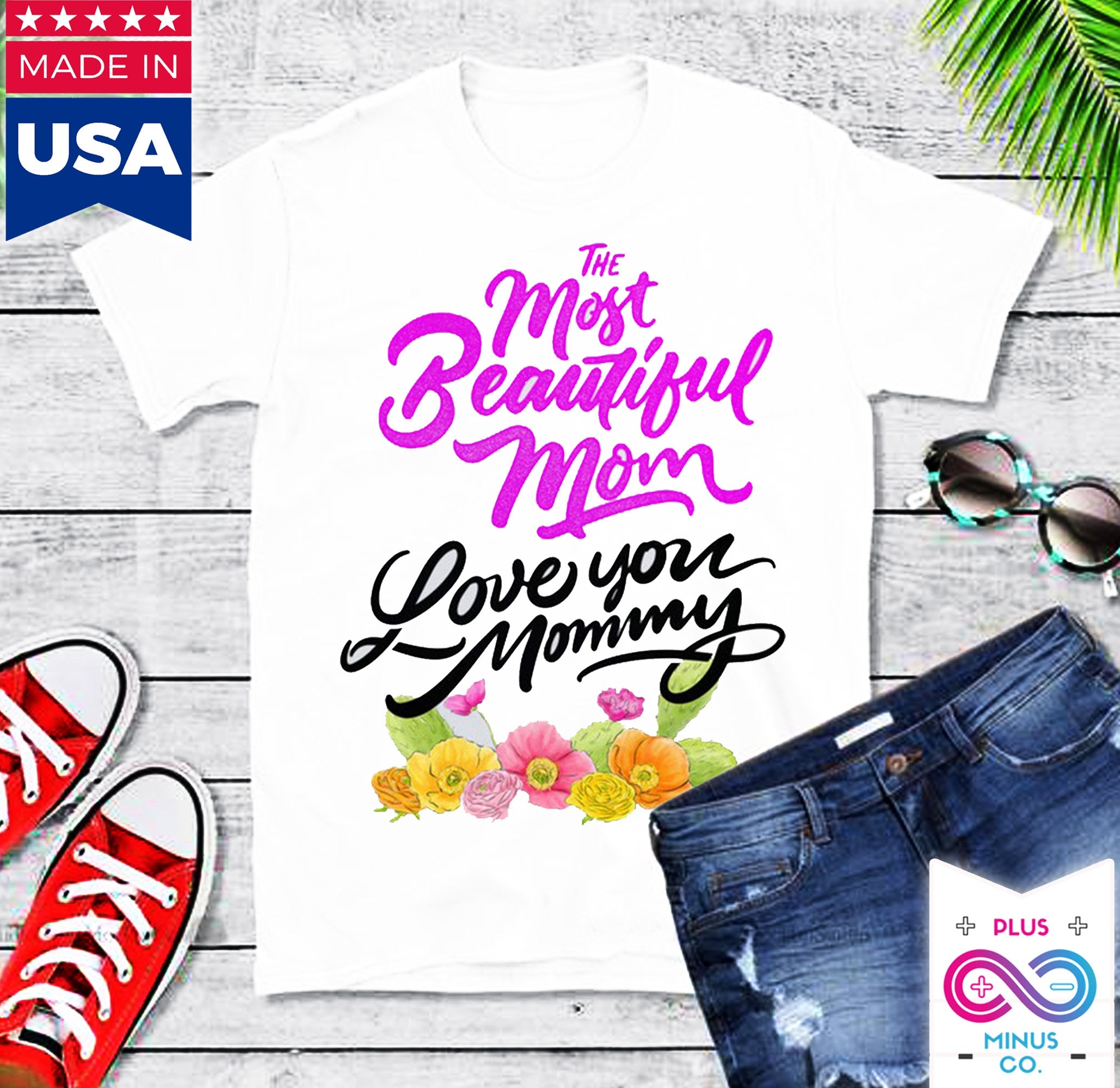 Najpiękniejsza Mama || Koszulki „Kocham cię mamusiu” || Koszula mamy || Koszulka z mamą || Koszulka z okazji Dnia Matki - plusminusco.com