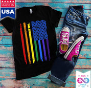 Rainbow Pride Month | Μπλουζάκια με αμερικανική σημαία, πουκάμισο ουράνιο τόξο / μπλουζάκι υπερηφάνειας / μπλουζάκι με ουράνιο τόξο / Ρούχα ουράνιου τόξου/ Πουκάμισο Pridefest / Pride - plusminusco.com