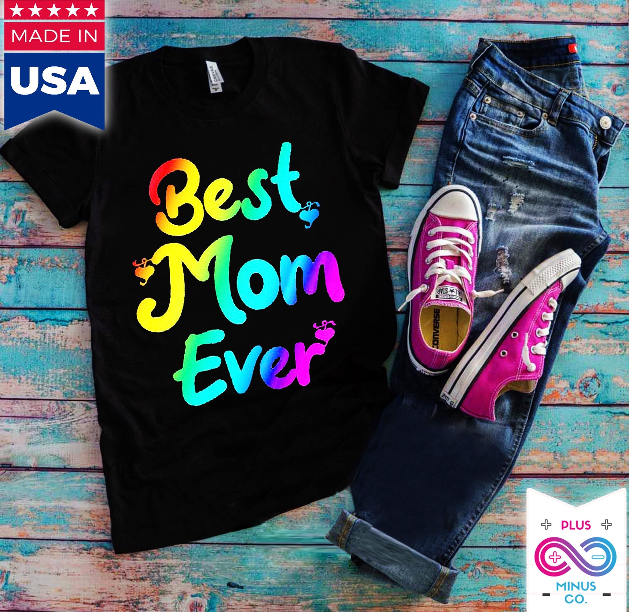 Найкраща мама | Різнокольорові футболки, подарунок на День матері, сорочка на День матері, подарунок для мами, подарунок на день народження мами - plusminusco.com