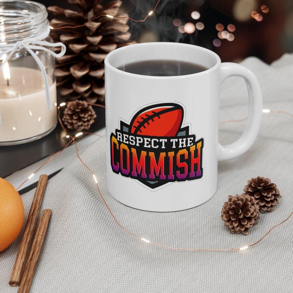 Fantasy Football Respect The Commish || Fantasy Football Commissioner Mugs, A great gift for the Draft Kings junkie in your life! A great gift for, American football, antasy league comm, Commish Fantasy, Commish FFL, Commissioner Mugs, Draft junkie, Draft Kings junkie, Fantasy Football, Fantasy junkie, Football legend, Funny FFL Football, Respect The Commish - plusminusco.com
