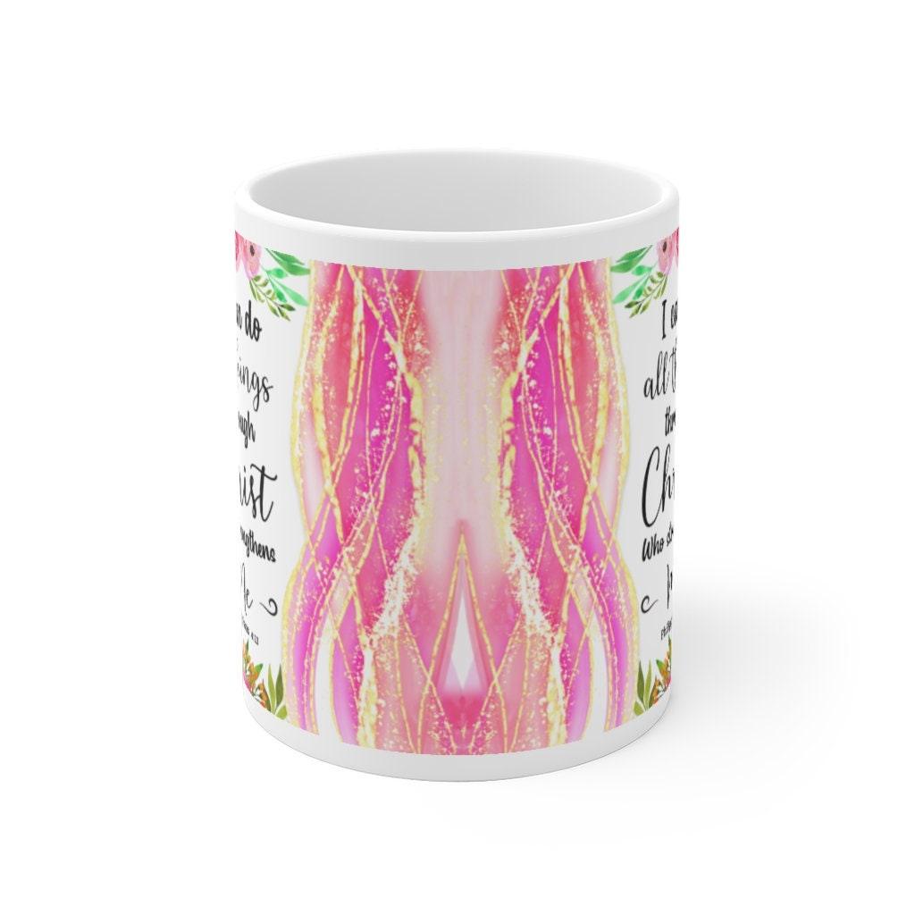 I Can Do All Things Through Christ Which Strengtheneth Me Philippians 4:13 White Ceramic Mug, Bible Scripture saying Mug best funny gift, bible mug, christian gifts, christian kitchen, christian mugs, christian utensil, church mug, faith mug, I can do all thing, jesus mugs, Philippians 413, religious mugs, spiritual mug - plusminusco.com