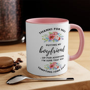 Gracias por no poner a mi novio en adopción Tazas decorativas, taza de Navidad, taza de café, regalo para mamá, regalo del día de la madre, taza decorativa - plusminusco.com