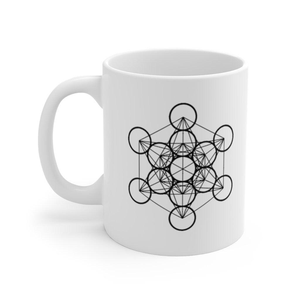 Sacred Geometry, Metatrons Cube Mugs , Sacred Geometry Art White Ceramic Mug coffee mug, flower of life, geometry, lightworker, metatron, metatrons cube, mug, sacred geometry, sacred geometry mug, spiritual, spiritual mug, spirituality, starseed - plusminusco.com
