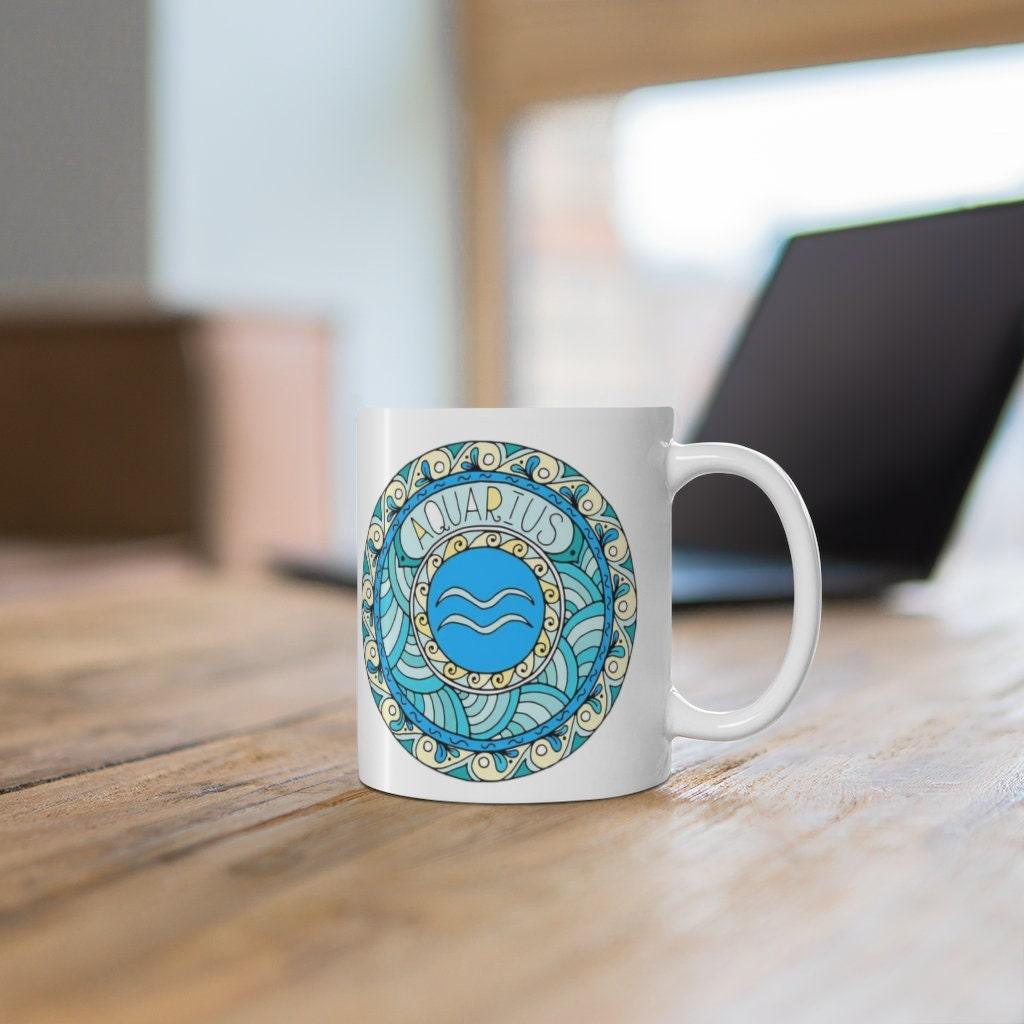Aquarius Zodiac Mug, Aquarius Mug, January 20 to February 17 born Zodiac Gift, Zodiac Sign, Horoscope Gift, Astrology Gift aquarius, aquarius birthday, aquarius coffee mug, aquarius gift, aquarius mug, aquarius zodiac, astrology mug, constellation mug, february birthday, gift for aquarius, january birthday, zodiac gift, zodiac mug - plusminusco.com