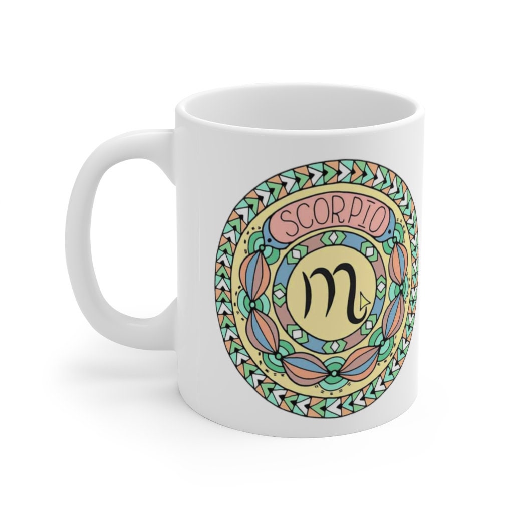 Чашка зі знаком зодіаку Скорпіон, чашка для жінки-Скорпіона, подарунок з 23 жовтня по 21 листопада за знаком зодіаку, знак зодіаку, подарунок за гороскопом, подарунок для астрології - plusminusco.com