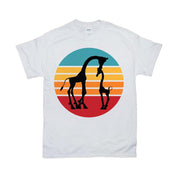 Giraffe And Calf | Retro Sunset T-Shirts, Giraffe with Baby - Momma Giraffe and Calf, Christmas Gift Best Mom, Gift For Her, Gift For Mom, Gift For Mom To Be, Giraffe and calf, Giraffe shirt, Happy Mother's Day, Mommy to Be, Mother's Day Gift, Mother's Day Shirt, New Mom Shirt, Wildlife shirt, Working Mom Shirt - plusminusco.com