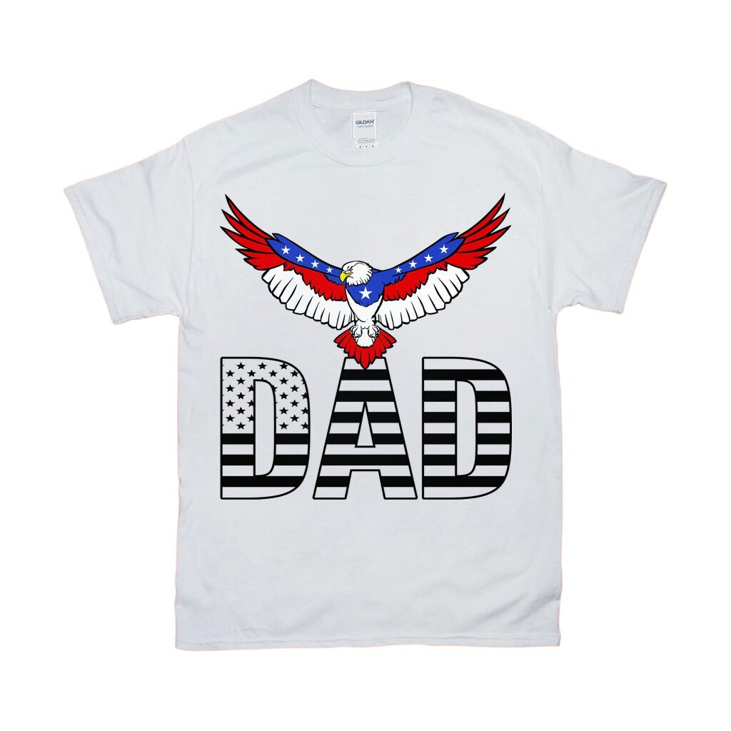 Pappa | Patriotiske røde hvite og blå ørn-t-skjorter, farsdagsgaveidé, patriotisk amerikansk pappa - plusminusco.com