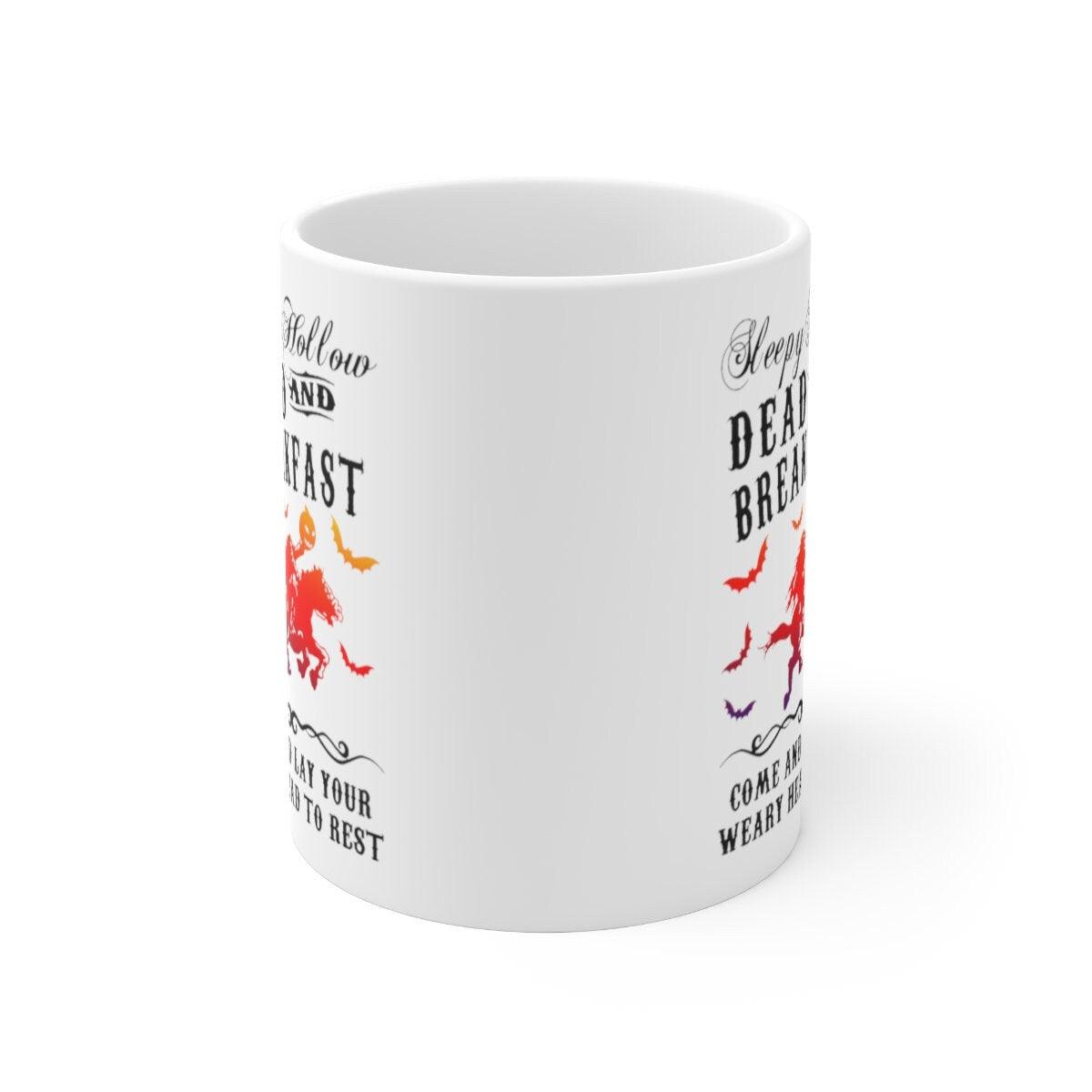 Sleepy Hollow Coffee Mug, Fall Halloween Mug, Spooky Season Mug, Scary Pumpkin Mug, Dead and Breakfast, Cute Halloween Mug, Hocus Pocus cute Halloween mug, dead and breakfast, fall Halloween mug, funny Halloween mug, gothic mug, Halloween gifts, Headless horseman, hocus pocus mug, holiday mugs, scary pumpkin mug, Sleepy hallow mug, spooky coffee cup, spooky season mug - plusminusco.com
