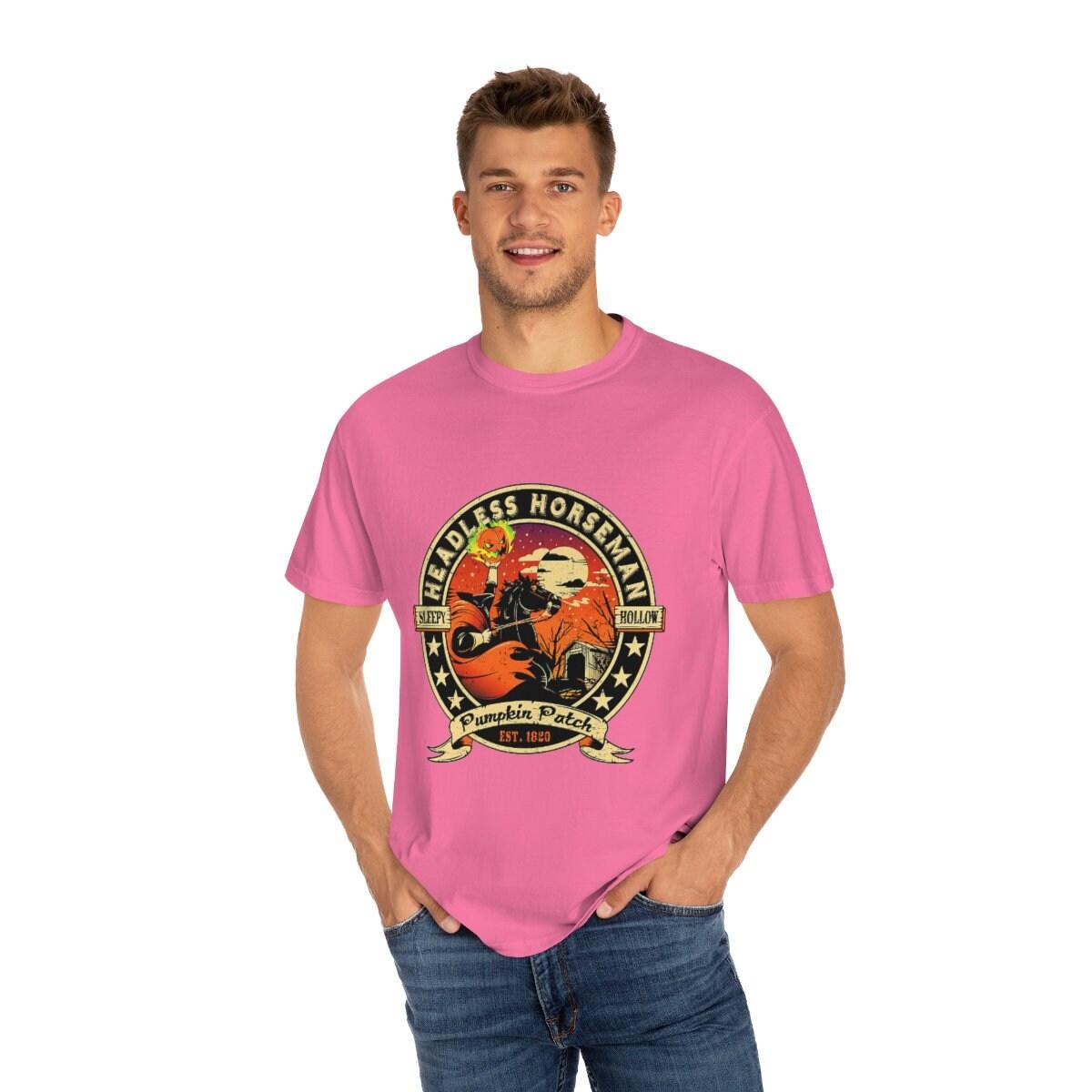 Headless Horesman Shirt, Sleepy Hallow  for Men, Spooky Halloween tshirt, Scary Gothic Sweatshirt, Pumpkin Patch, Streetwear comfort color - plusminusco.com