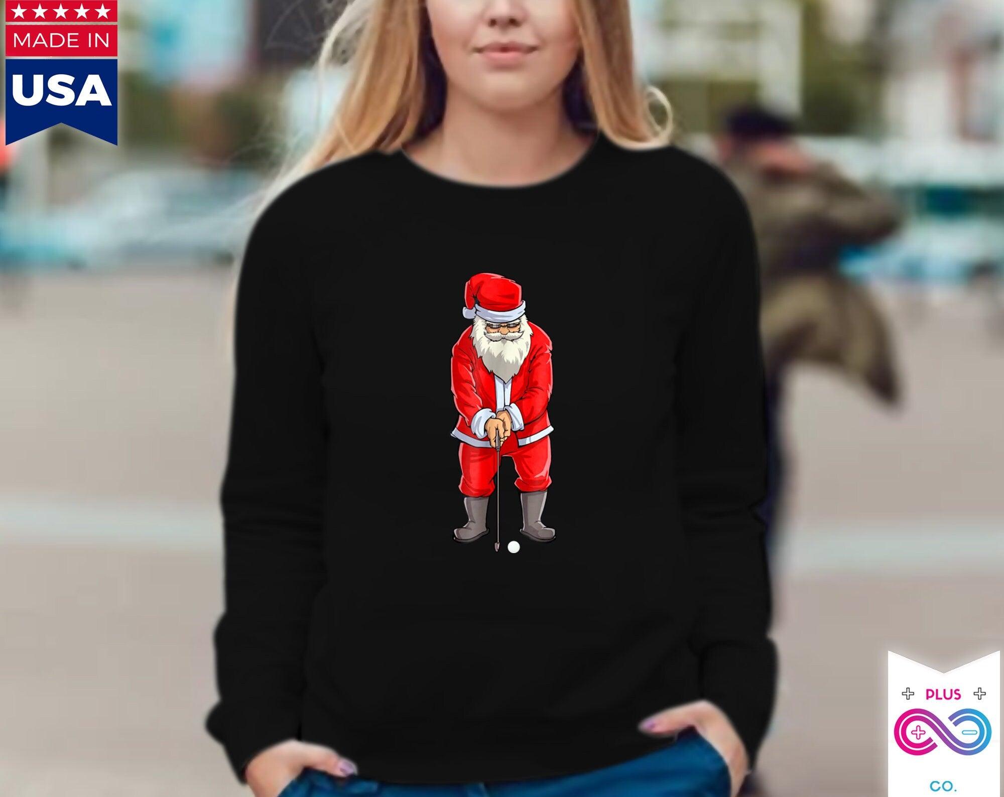 Golfing Santa long sleeve, red Santa Golfer Christmas Club Sport Gift, Golf Santa, Santa playing Golf, Golf Lover Christmas Gift, christmas golf shirt, ChristMAS Present, golf lover christmas, Golf Lover Party, golf santa, Golfer Christmas, golfing santa, Ho Ho Ho Santa, red santa Golfer, santa golfer, Santa is real, Santa Xmas gift, XMAS Present - plusminusco.com