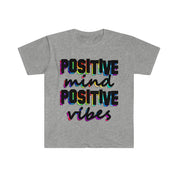 Positive Mind Футболка Positive Vibes, Мотивационная рубашка, Вдохновляющая рубашка, Футболка Positivity - plusminusco.com