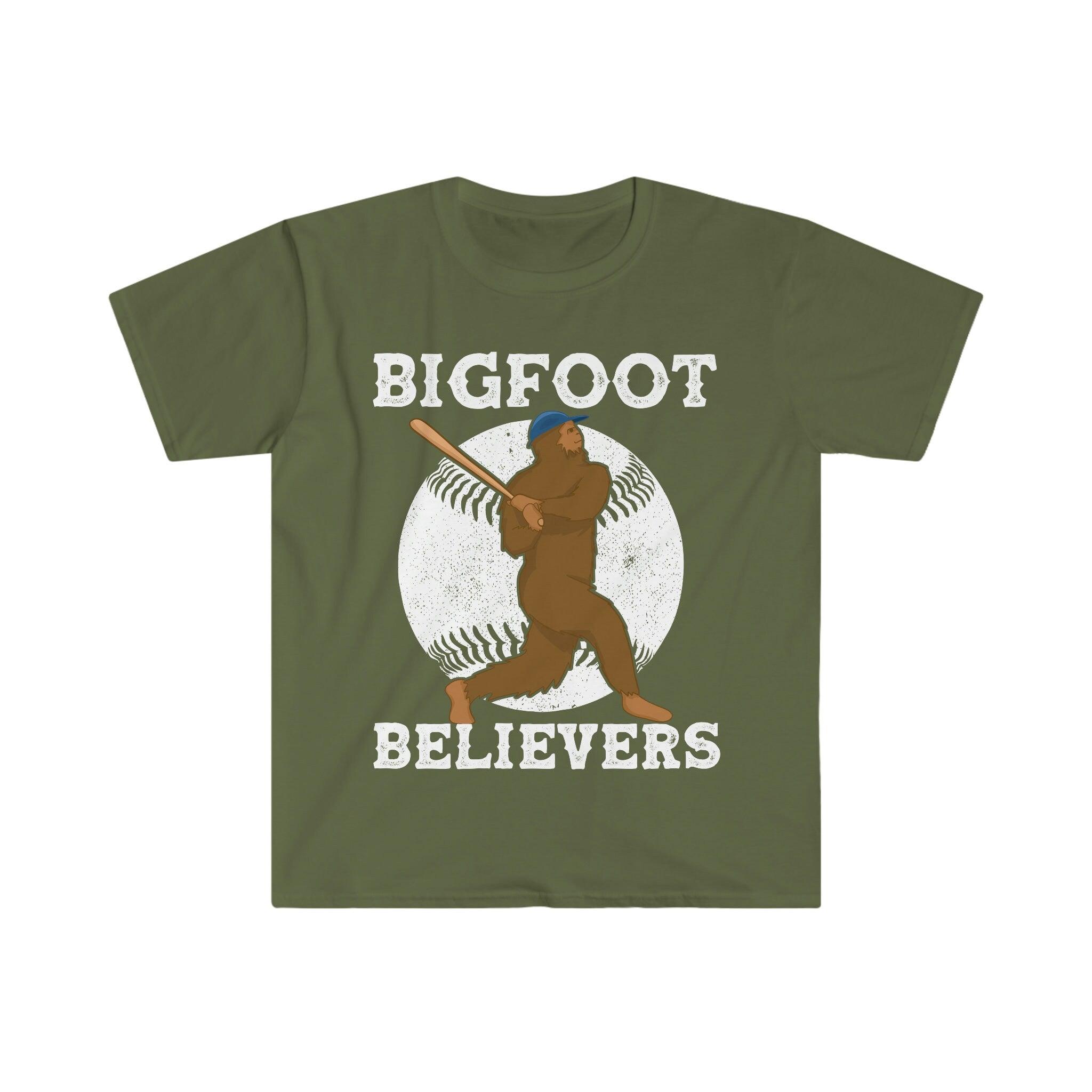 Baseballová trička Bigfoot Believers, Baseballová košile Bigfoot / Dárek Bigfoots / Baseballový sport Yeti Sasquatch, Sportovní tým / Scary Monster - plusminusco.com
