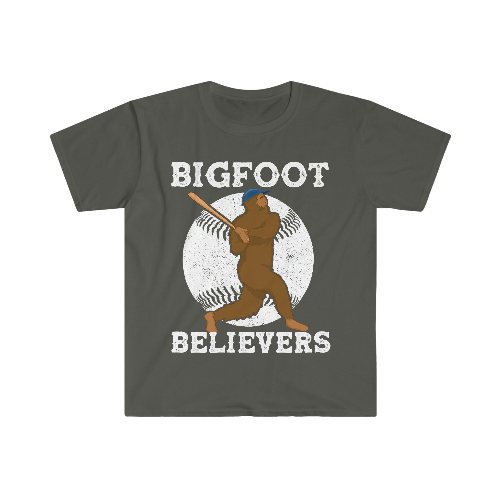 Bigfoot Believers baseball T-skjorter, Bigfoot baseballskjorte / Bigfoots gave / Baseball Sport Yeti Sasquatch, Sports Team / Scary Monster - plusminusco.com