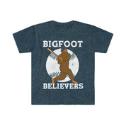 Bigfoot Believers Baseball T-Shirts, Bigfoot Baseball Shirt / Bigfoots Gift / Baseball Sport Yeti Sasquatch, Sports Team / Scary Monster - plusminusco.com