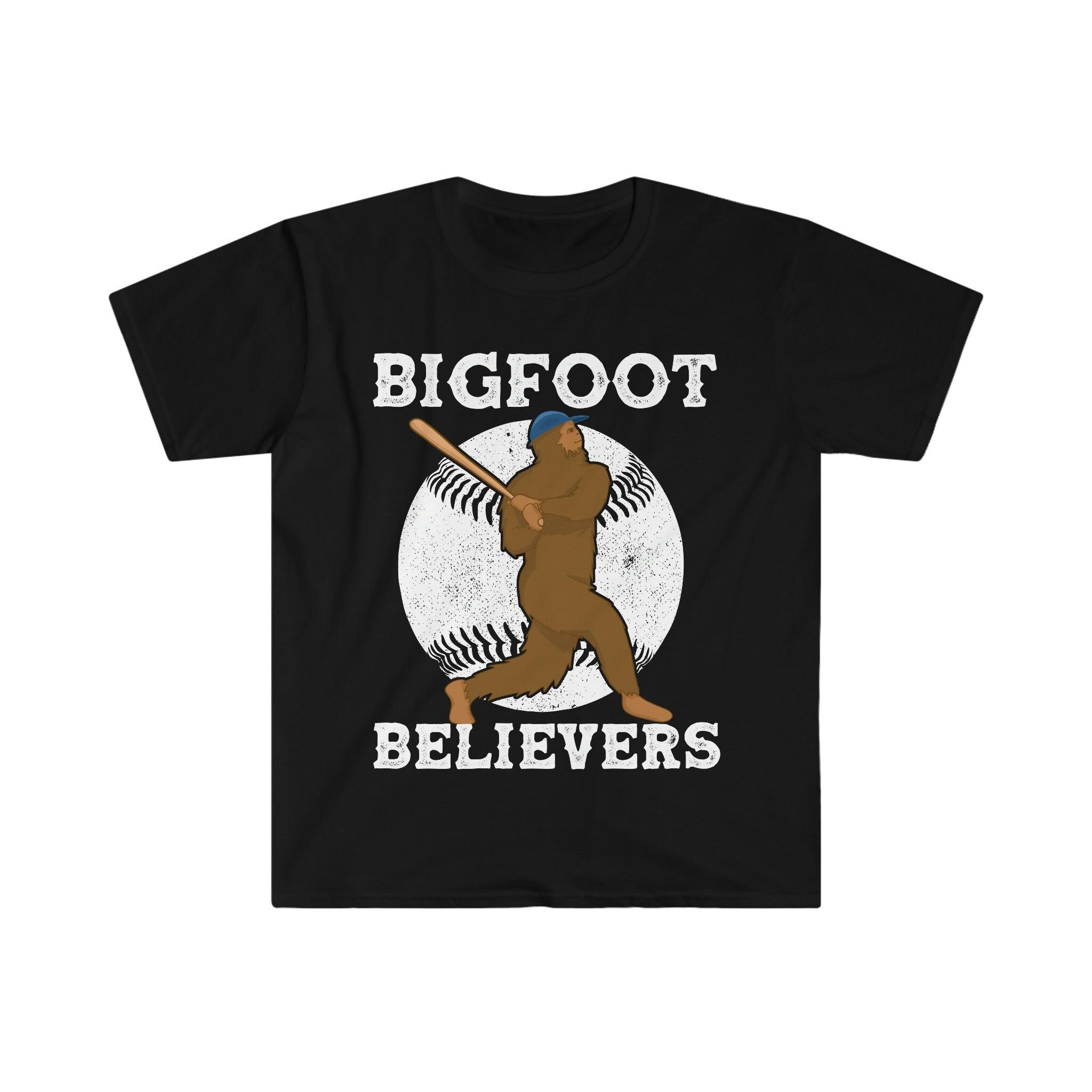 Tricouri de baseball Bigfoot Believers, Cămașă de baseball Bigfoot / Cadou Bigfoots / Baseball Sport Yeti Sasquatch, Echipa sportivă / Monstru înfricoșător - plusminusco.com
