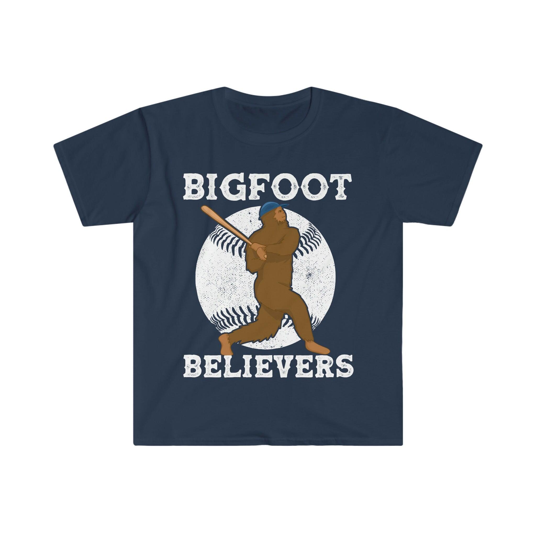 Bigfoot Believers 야구 티셔츠, Bigfoot 야구 셔츠 / Bigfoots 선물 / 야구 스포츠 Yeti Sasquatch, 스포츠 팀 / Scary Monster - plusminusco.com