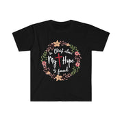 In Christ alone my hope is found unisex soft-style t-shirt Cotton, Crew neck, DTG, Men's Clothing, Regular fit, T-shirts, Women's Clothing - plusminusco.com