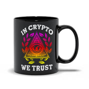In Crypto We Trust Black Mug,  Cryptocurrency Black Mug, Bitcoin Gift, Crypto Shirt, Gift For Him, Gift For Men, Crypto lover gift - plusminusco.com