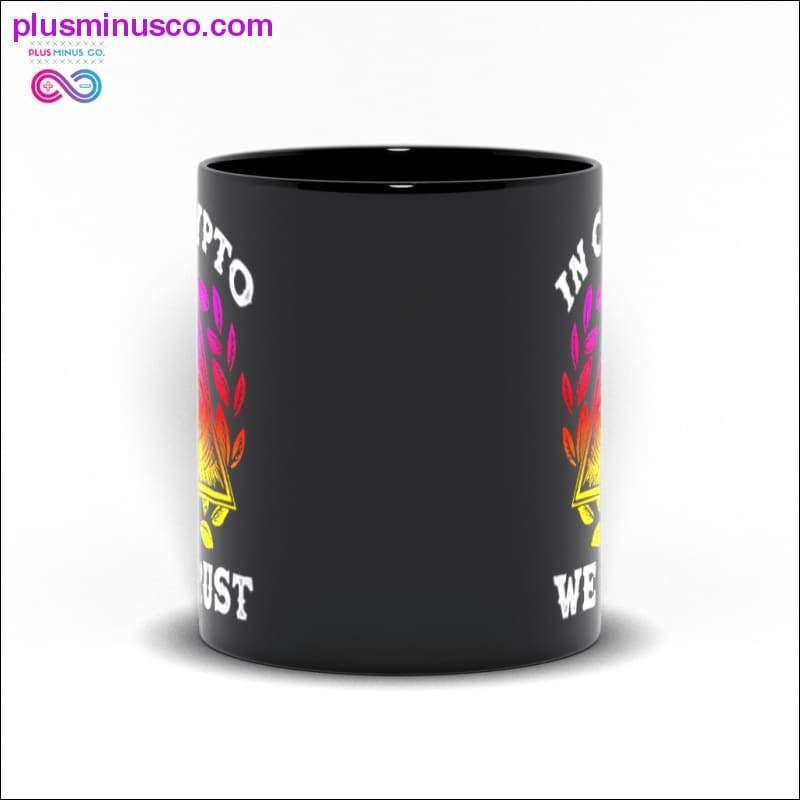 V CRYPTO We Trust Black Mugs - plusminusco.com
