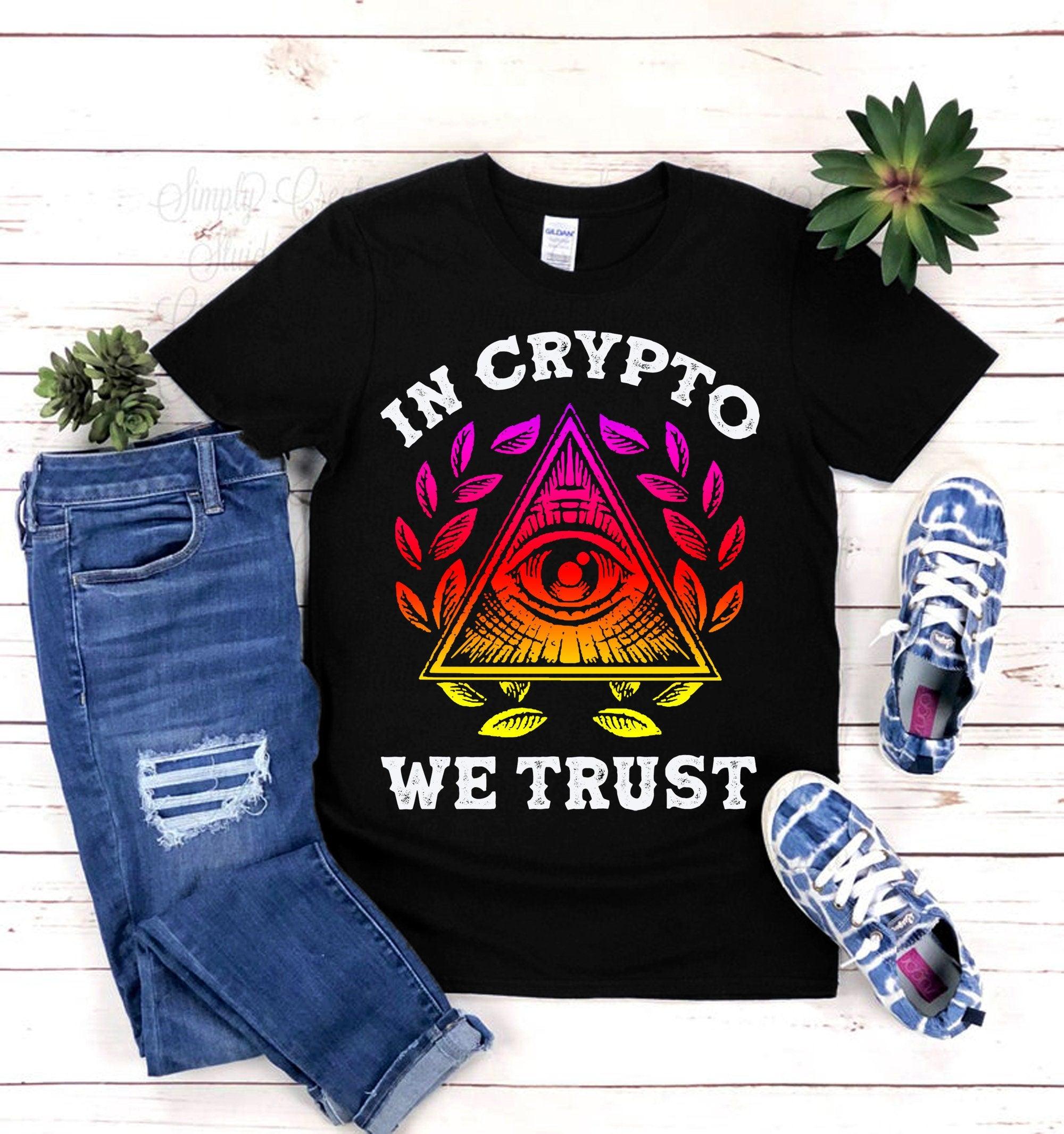 In Crypto We Trust T-Shirts,  Cryptocurrency Shirt, Bitcoin Gift, Crypto Shirt, Gift For Him, Gift For Men, Mens Shirt - plusminusco.com