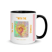 In touch with Cosmos Mug with Color Inside, Outer Space, Milky Way, Spiritual Mug, Cosmos - plusminusco.com
