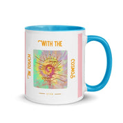 In touch with Cosmos Mug with Color Inside, Outer Space, Milky Way, Spiritual Mug, Cosmos - plusminusco.com