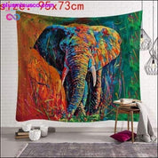 Indian Mandala Wall Multi Color Indian Elephant Tapestry - plusminusco.com