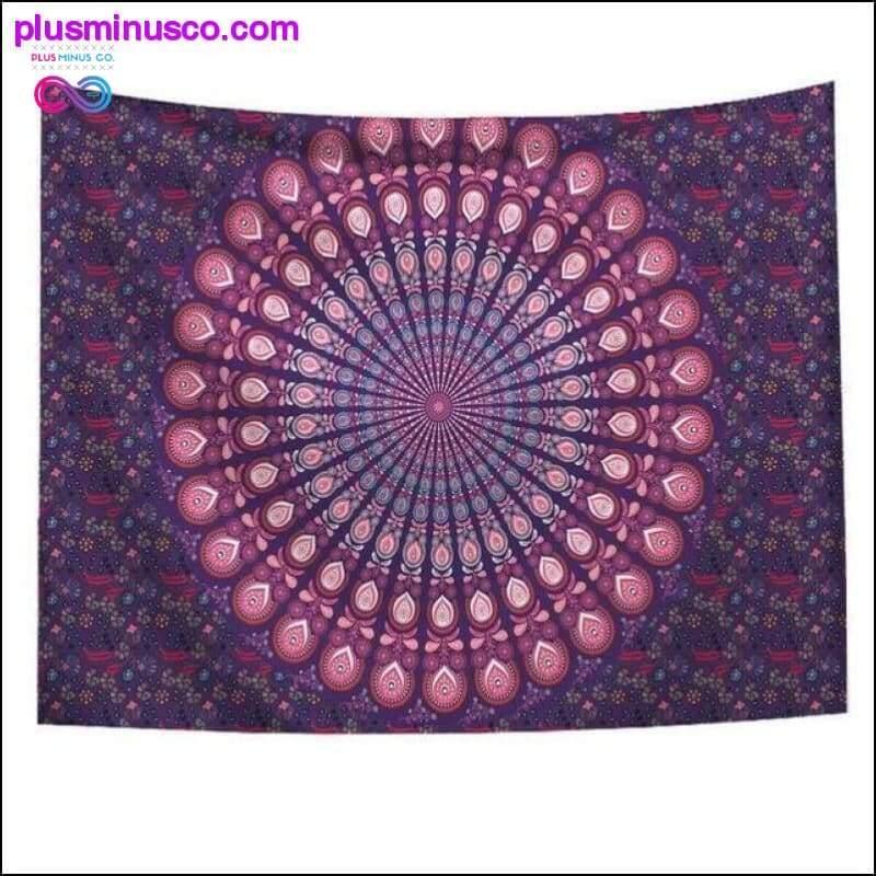 Κάλυμμα κρεβατιού Mandala Hippie Gypsy με ινδική ταπετσαρία - plusminusco.com
