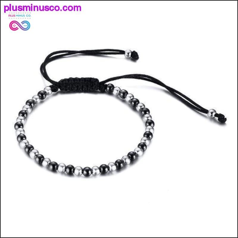 Infinity-Armband für Herren, echtes Leder, schwarze Handkette – plusminusco.com