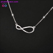 Infinity Pendant Necklace Rose Gold Silver Color Chain for - plusminusco.com