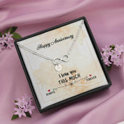 이니셜 목걸이가 있는 인피니티 펜던트, 결혼 기념일 - plusminusco.com