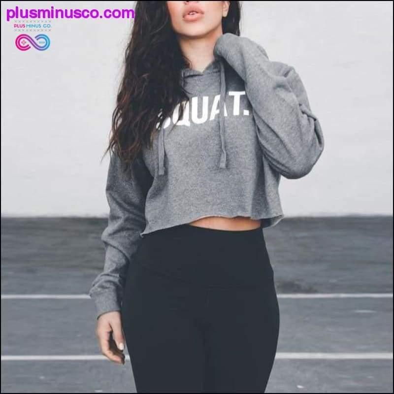 InstaHot Letter Print SQUAT Hoodies Women Hooded Autumn - plusminusco.com