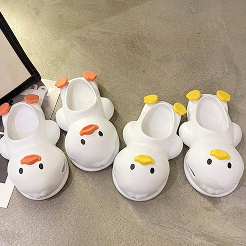 Internet Celebrity Cheering Duck Inspired Trendy Comfortable Slip-on Sandals Cute Animal Design Slides - plusminusco.com