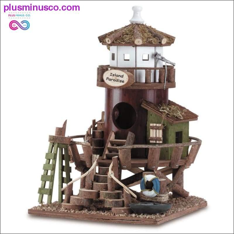 Island Paradise Wood Birdhouse ll PlusMinusco.com - plusminusco.com
