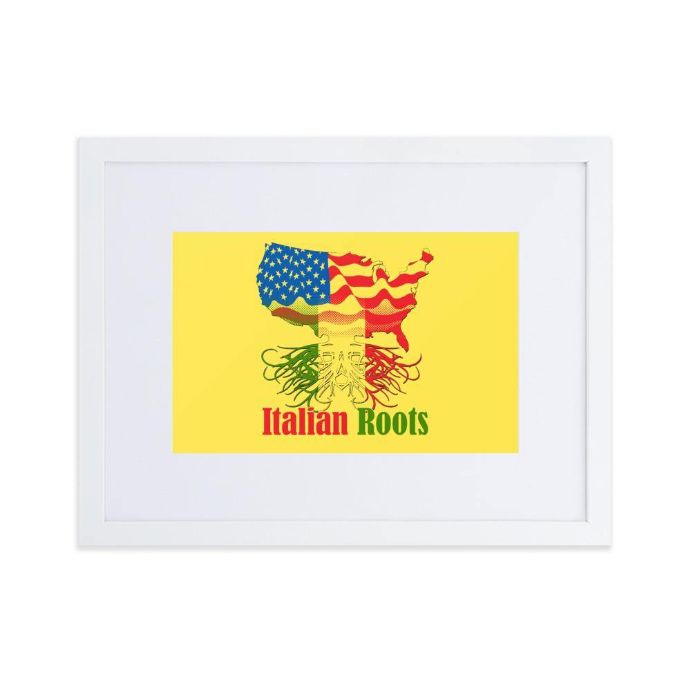 Matowy, papierowy plakat z włoskimi korzeniami i matą - plusminusco.com