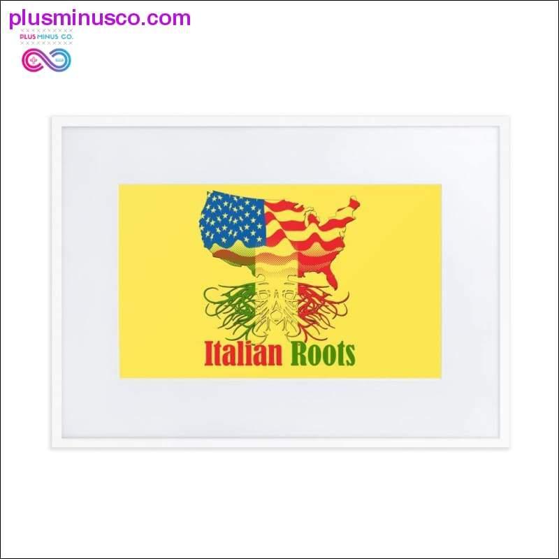 ملصق مؤطر من ورق غير لامع للجذور الإيطالية مع حصيرة - plusminusco.com