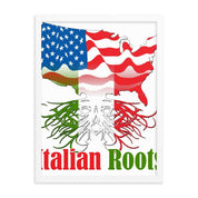 Radici italiane, educazione statunitense Poster incorniciato - plusminusco.com