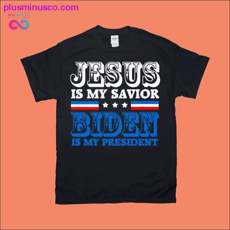 Gesù, il mio Salvatore, Joe Biden, il mio presidente, magliette regalo per le elezioni 2020, maglietta Joe Biden 46, magliette Joe Biden, Biden è il mio presidente - plusminusco.com