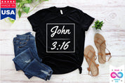 John 3:16 Unisex Softstyle T-Shirt,Faith, Christian t-shirt, personalized Spiritual gift, Custom Church Tee for Friends, Religious tee - plusminusco.com