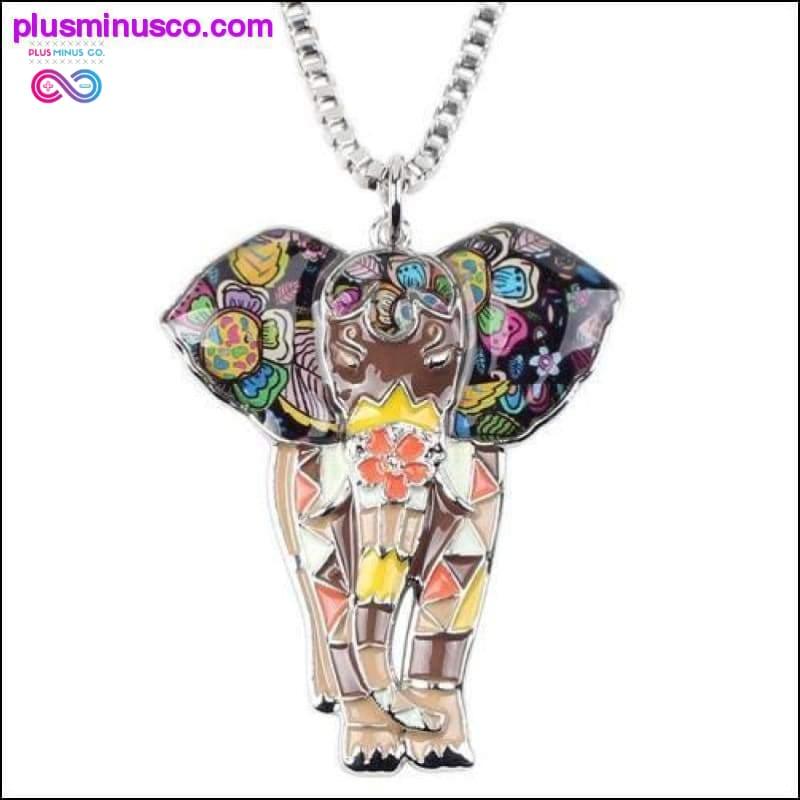 Jungle Elephant Choker -kaulakoru ja riipus - muodikas - plusminusco.com