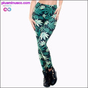 Jungle Marijuana Leaf Leggings - plusminusco.com