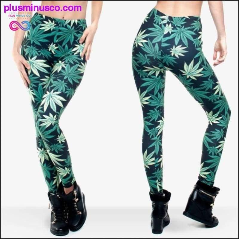 Jungle Marihuana Leaf Leggings - plusminusco.com