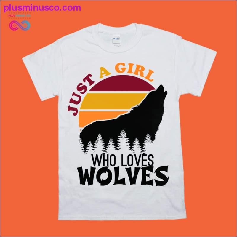 Csak egy lány, aki szereti a Farkasokat | Retro Sunset pólók - plusminusco.com