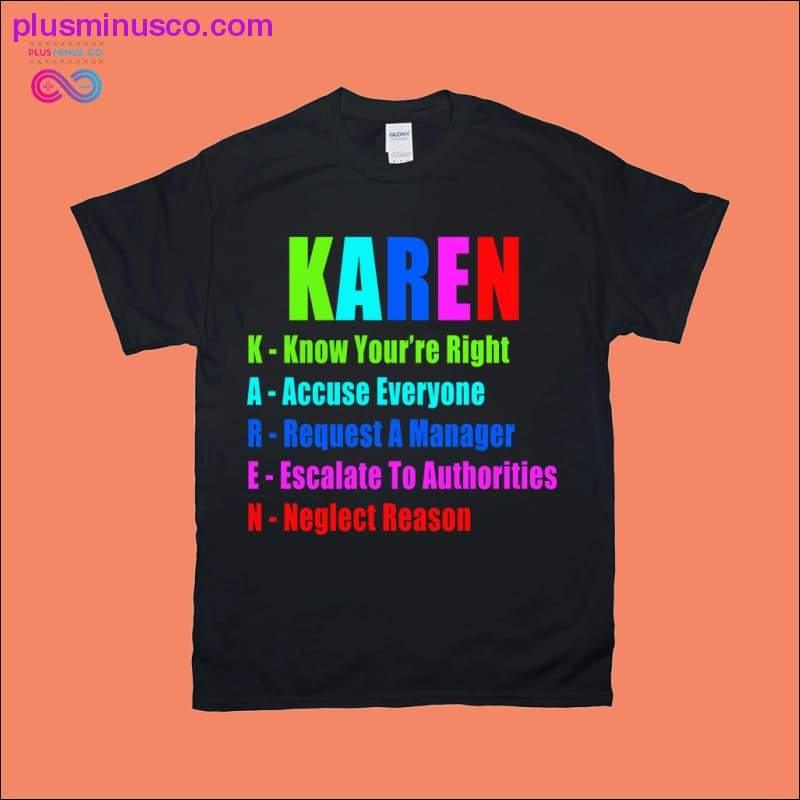 Karen Meme Definition T-skjorter - plusminusco.com