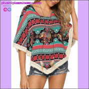 Жіноча блуза Kenancy Crochet Sleeve Batwing Summer Beach - plusminusco.com