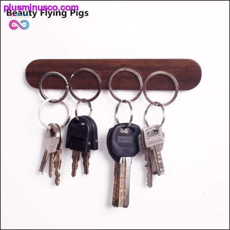 다기능 키 목재 보관 장치 벽 통나무 열쇠 고리 - plusminusco.com
