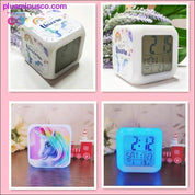 Kids Cute Cartoon Unicorn Alarm Clock 7 Colors Changing - plusminusco.com
